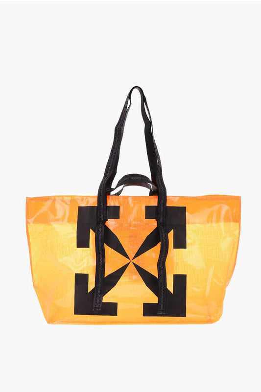 Off—White Commercial Tote Bag Orange Black